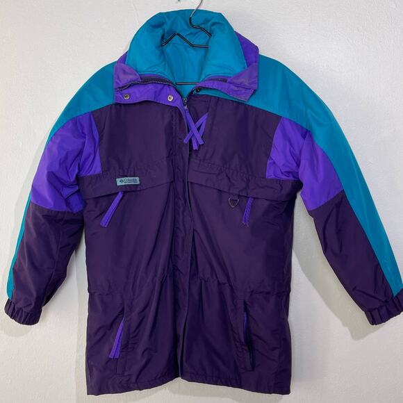 Columbia Jacket Women's Medium Purple Teal Interchangeable Winter Coat "Gizzmo" - Picture 1 of 13
